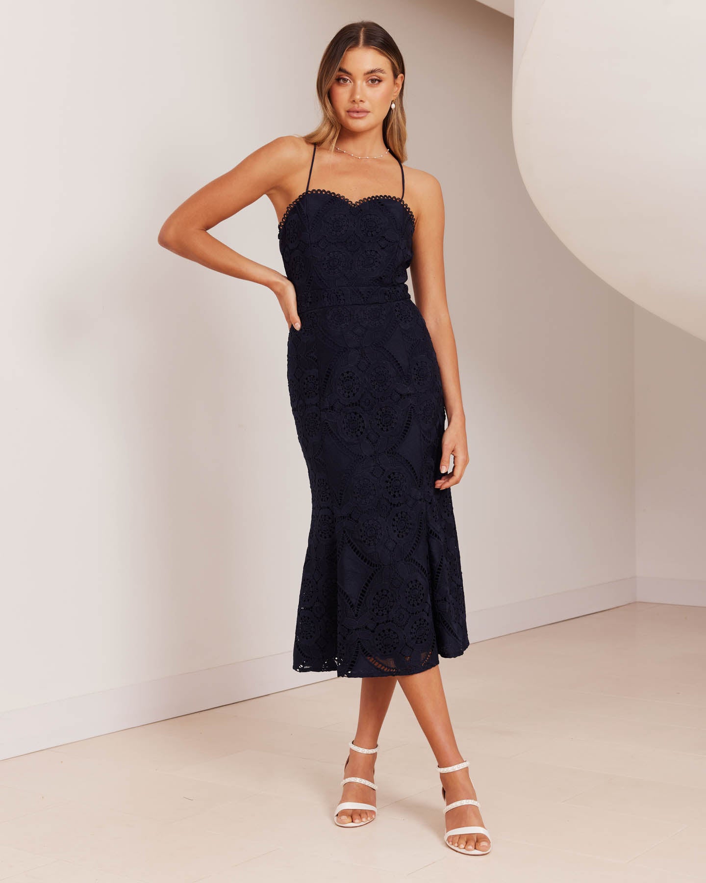 Serenity Dress-Navy