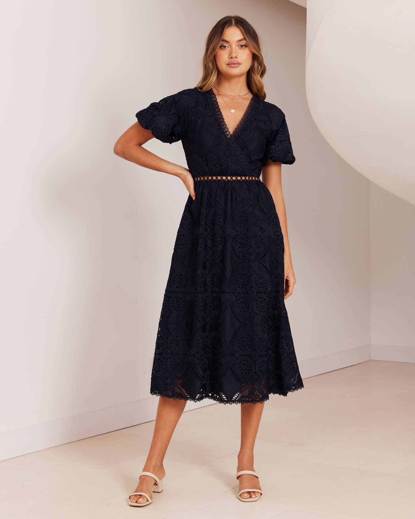 Kennedy Dress Navy Twosisters The Label