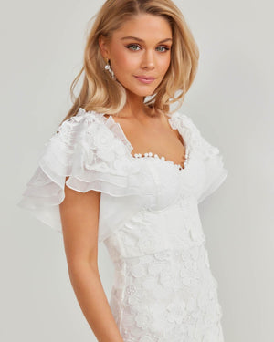 Beata Dress-White