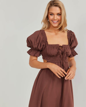 Janice Dress-Brown