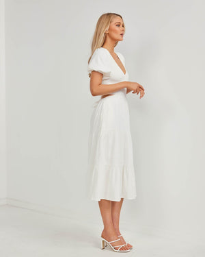 Quenna Dress-White