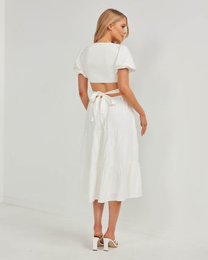 Quenna Dress-White