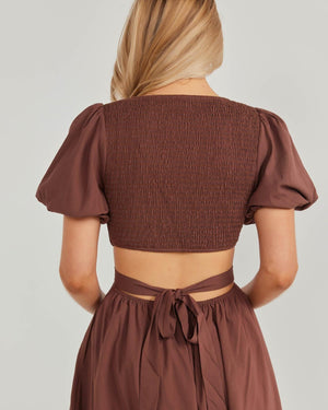 Quentina Dress-Brown