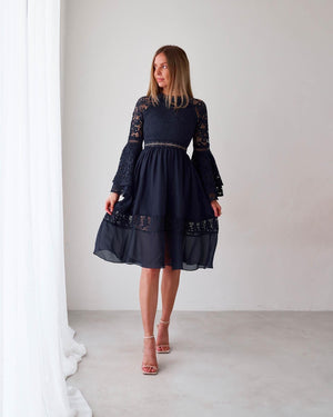 Kace Dress-Navy