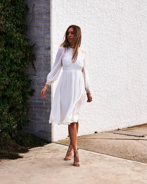 Elaine Dress-White