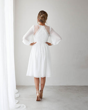 Elaine Dress-White