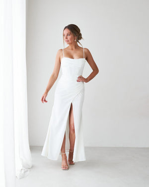 Cordelia Dress-White