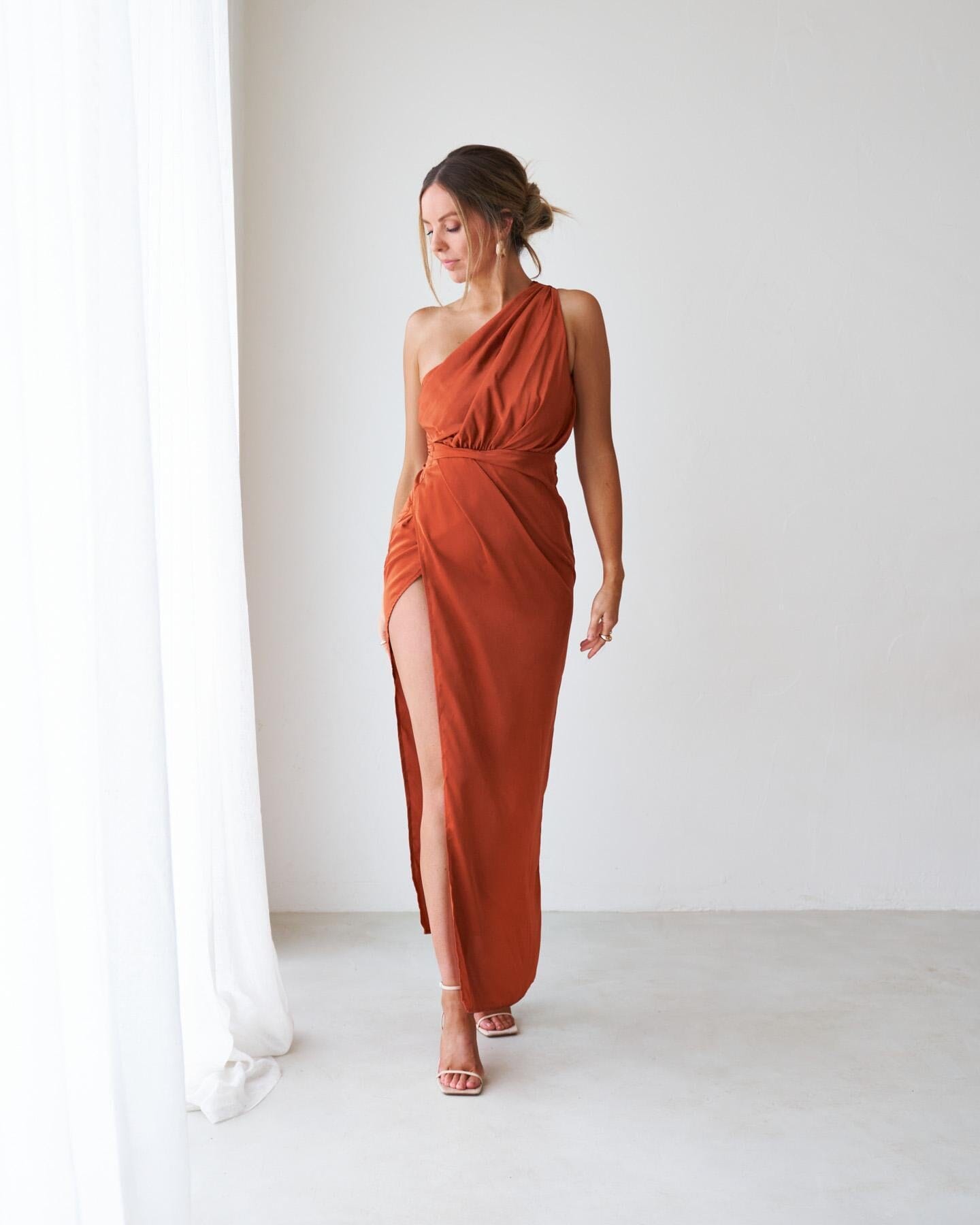 Rust red dress on sale