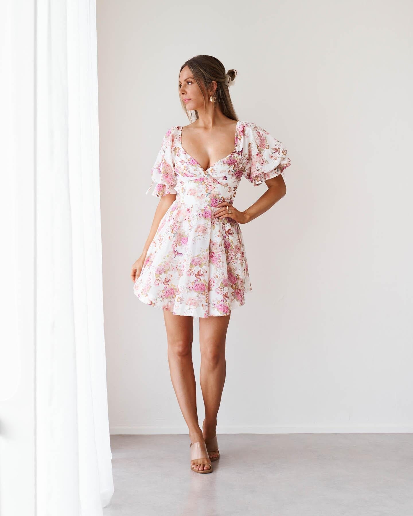 Antonia Dress-Pink Floral