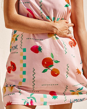 Tessa Dress-Peach Print