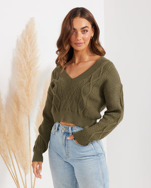 Zahra Knit-Khaki