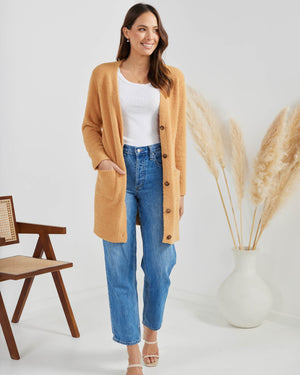 Faith Cardigan-Mustard