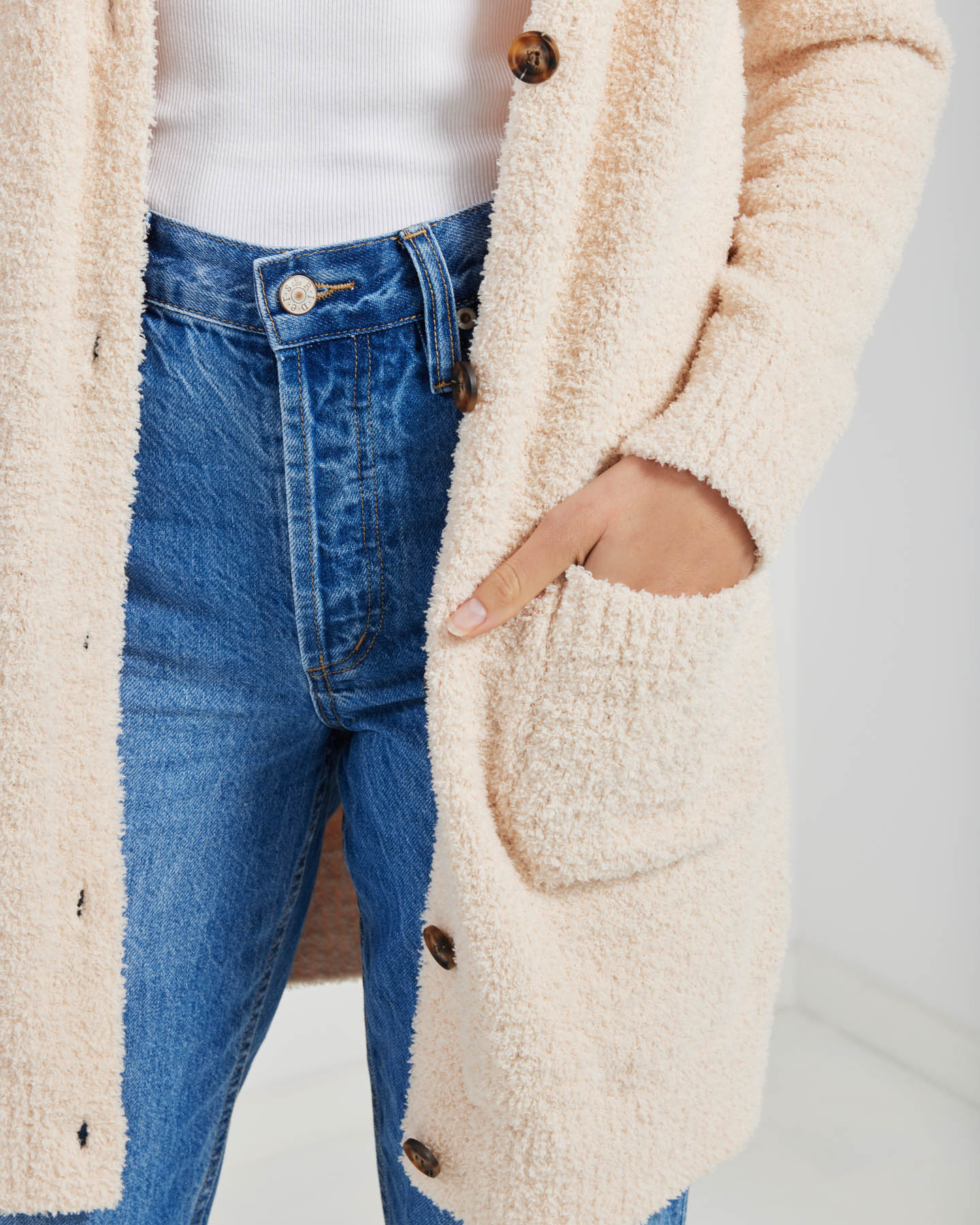 Listicle popcorn cardigan wholesale shop