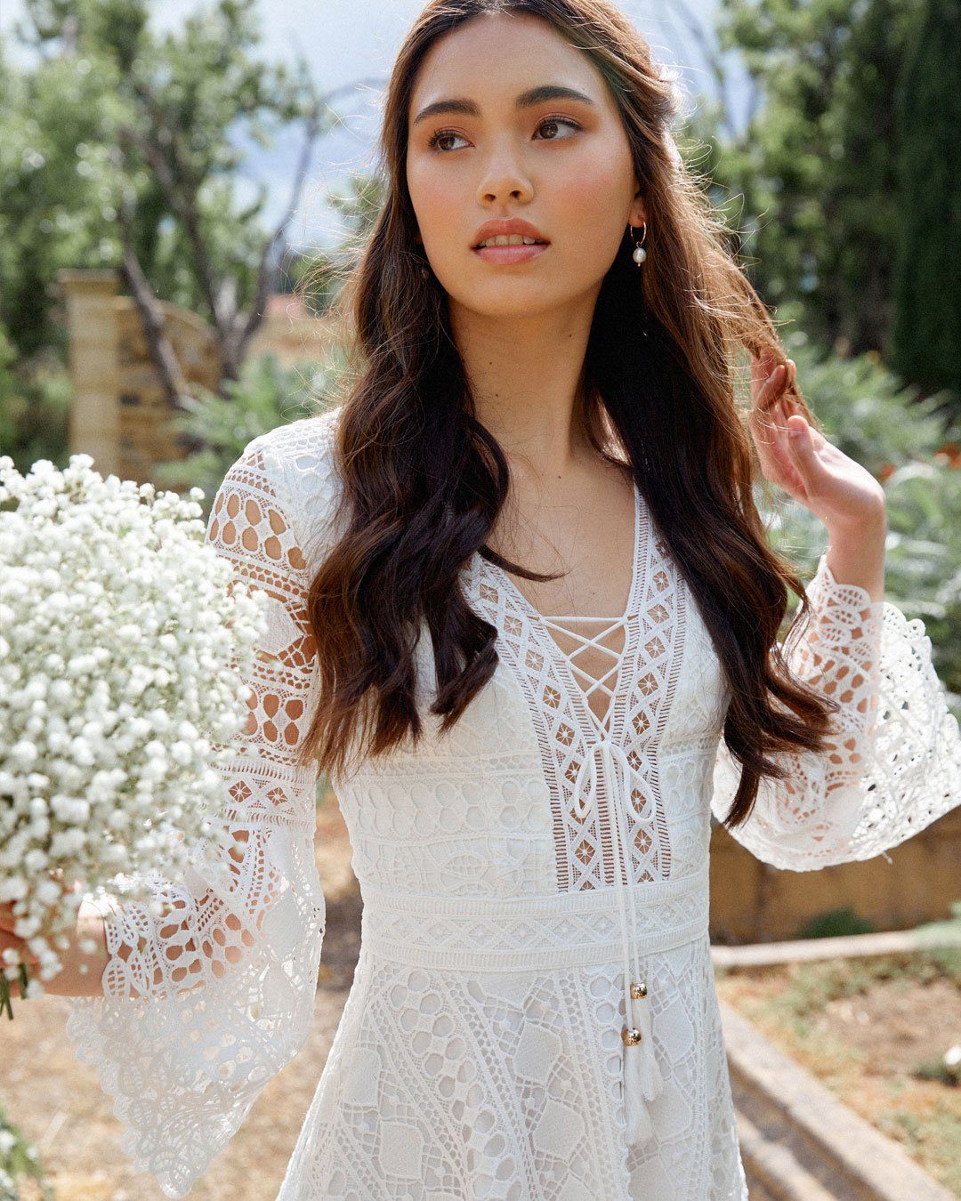 Boho High Low Dress - White - Twosisters The Label