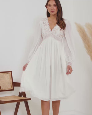 Colada Dress-White