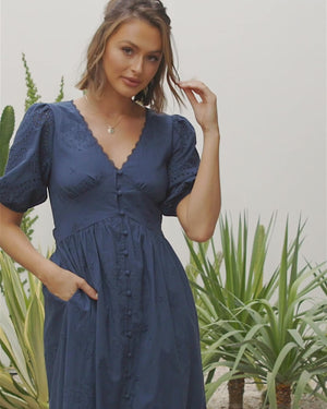 Mara Dress - Navy