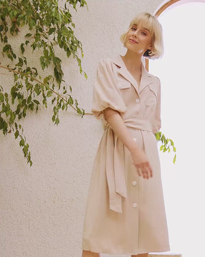 Calista Dress - Beige